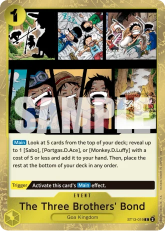 The Three Brothers' Bond (ST13-019) (Pirate Foil) — One Piece Card The Best Vol.2(PRB02)