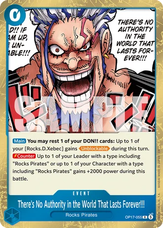 There's No Authority in the World That Lasts Forever!!! (OP17-055) — The World's Strongest Warriors (OP17)