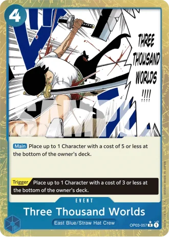 Three Thousand Worlds (OP03-057) (Textured Foil) — One Piece The Best (PRB01)