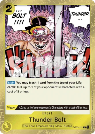 Thunder Bolt (OP03-121) (Jolly Roger Foil) — One Piece The Best (PRB01)