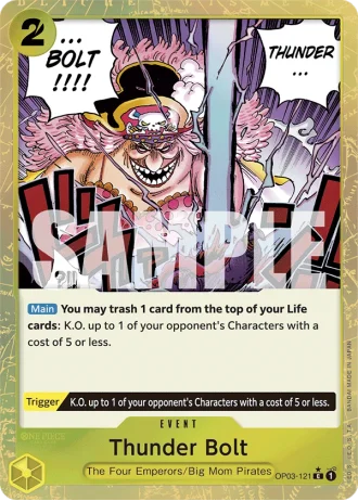 Thunder Bolt (OP03-121) (Textured Foil) — One Piece The Best (PRB01)