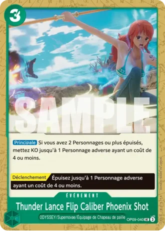 Thunder Lance Flip Caliber Phoenix Shot (OP09-040) — Les Nouveaux Empereurs (OP09)