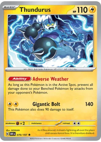Thundurus #070/197 — Obsidian Flames
