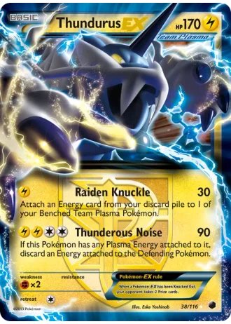 Thundurus EX #38 — Plasma Freeze
