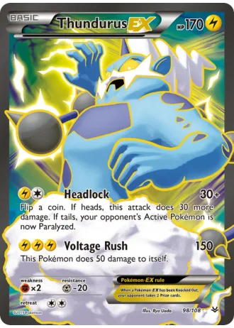 Thundurus EX #98 — Roaring Skies