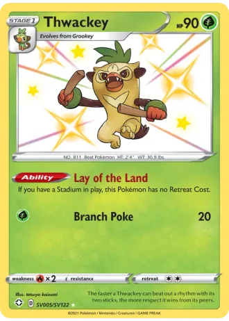 Thwackey SV005/122 — Shiny Vault (Shining Fates)