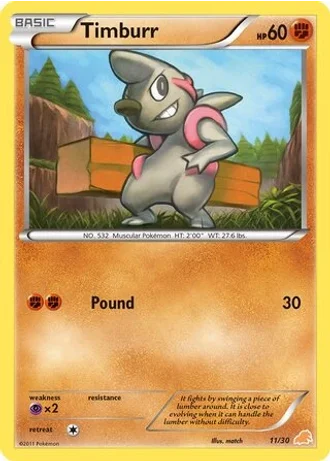 Timburr #11 — BW trainer Kit (Excadrill)