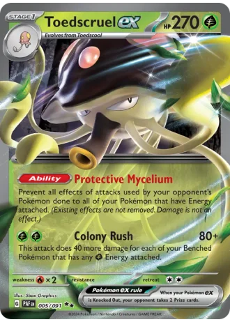 Toedscruel ex #005/91 — Paldean Fates