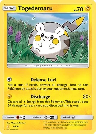 Togedemaru #26 — SM trainer Kit (Alolan Raichu)