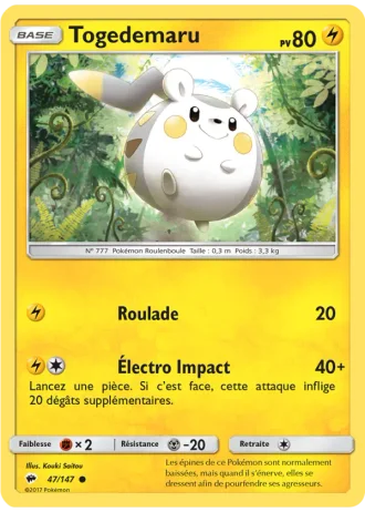Togedemaru #47/147 — Ombres Ardentes