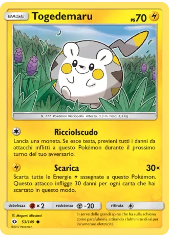 Togedemaru #53/149 — Sole e Luna