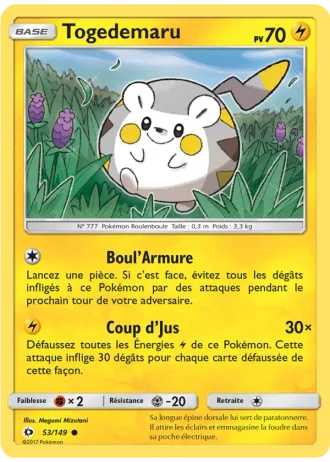 Togedemaru #53/149 — Soleil et Lune