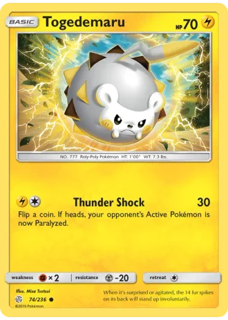 Togedemaru #74/236 — Cosmic Eclipse