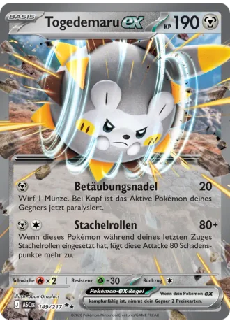 Togedemaru ex #149/217 — Erhabene Helden