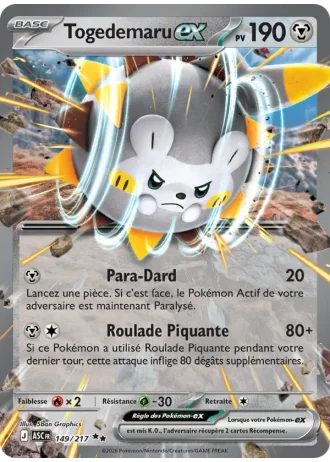 Togedemaru ex #149/217 — Héros Transcendants