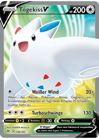 Togekiss V #178/185 — Farbenschock