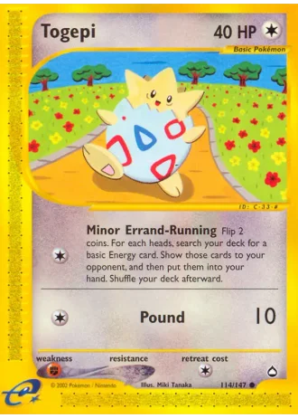 Togepi #114/147 — Aquapolis