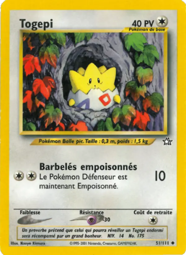 Togepi (première édition) #51 — Neo Genesis (1ère Édition)