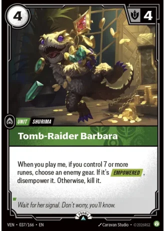 Tomb-Raider Barbara #037/166 — Organized Play Promos