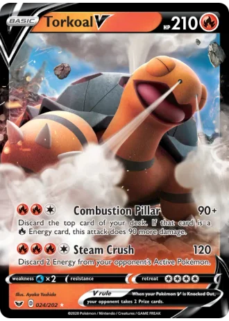 Torkoal V #24/202 — Sword & Shield