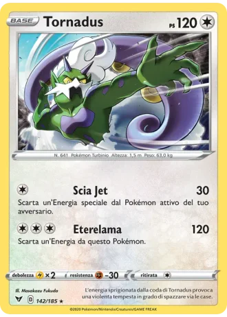 Tornadus #142/185 — Voltaggio Sfolgorante