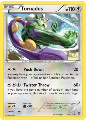 Tornadus #86/111 — Furious Fists