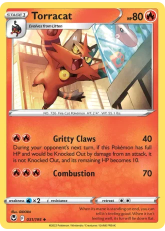 Torracat #031/195 — Silver Tempest