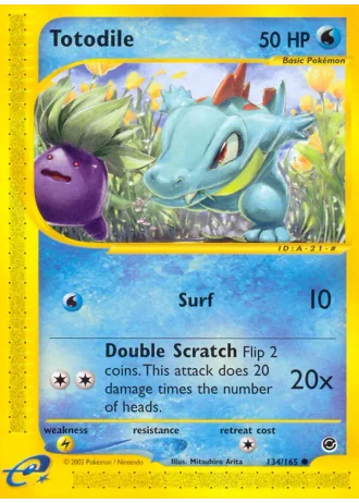 Totodile #134 — Expedition Base Set