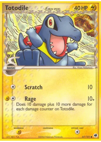 Totodile #67/101 — Dragon Frontiers