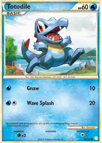 Totodile #86/123 — HeartGold SoulSilver