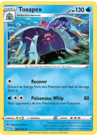 Toxapex #52/189 — Darkness Ablaze