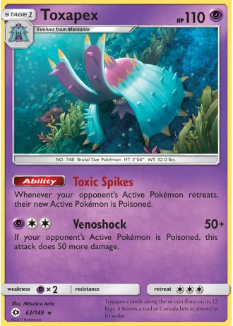 Toxapex #63/149 — Sun & Moon