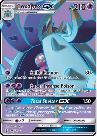 Toxapex GX #136/145 — Guardians Rising