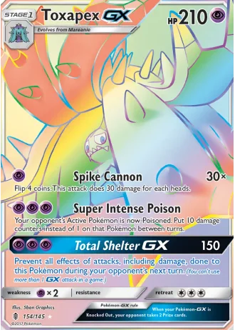 Toxapex GX #154/145 — Guardians Rising