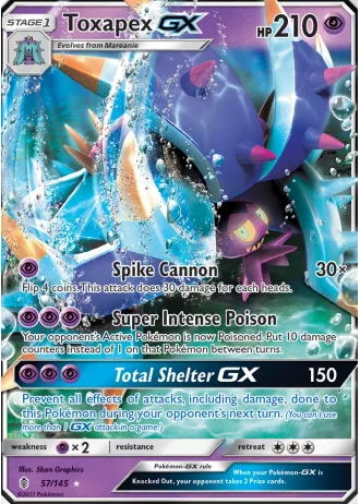 Toxapex GX #57/145 — Guardians Rising