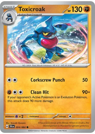 Toxicroak #024/64 — Shrouded Fable