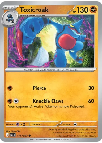 Toxicroak #115/193 — Paldea Evolved