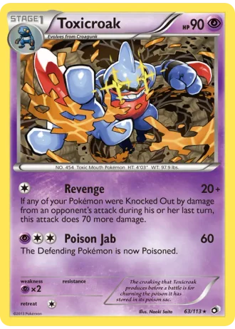 Toxicroak #63/113 — Legendary Treasures