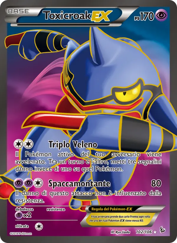 Toxicroak EX #102 — Fuoco Infernale
