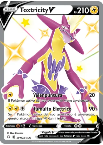 Toxtricity V SV112/122 — Tesoro Cromatico (Destino Splendente)