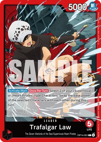 Trafalgar Law (OP14-001) — The Azure Sea's Seven (OP14-EB04)