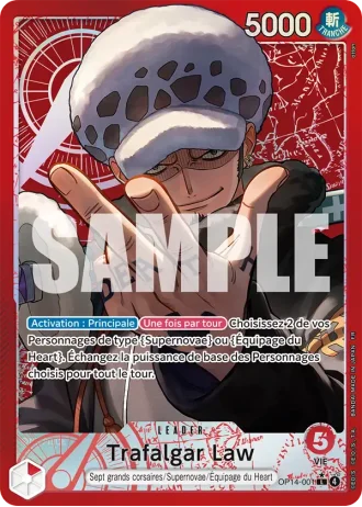 Trafalgar Law (OP14-001) (Alternative Art) — Les Sept de la Mer d'Azur (OP14-EB04)