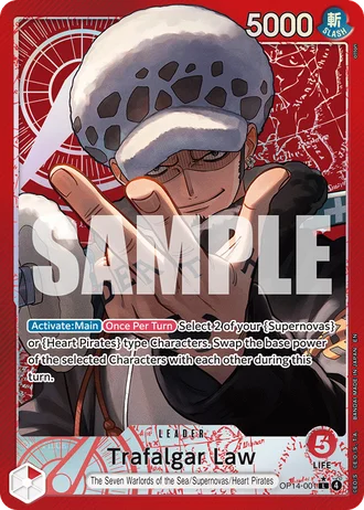 Trafalgar Law (OP14-001) (Alternative Art) — The Azure Sea's Seven (OP14-EB04)