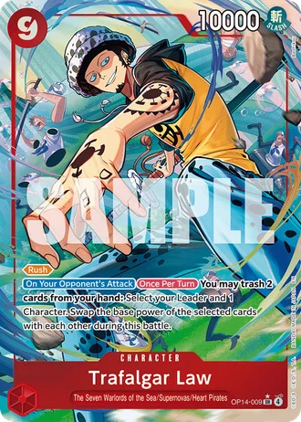 Trafalgar Law (OP14-009) (Alternative Art) — The Azure Sea's Seven (OP14-EB04)