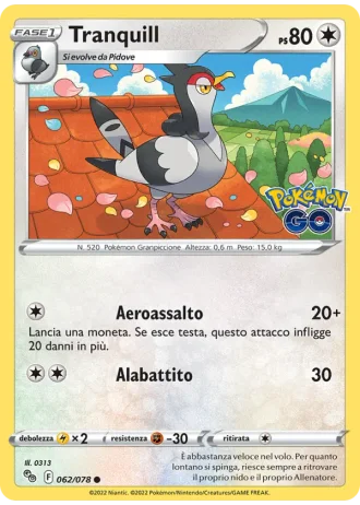 Tranquill #062 — Pokémon GO