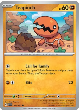 Trapinch #104/191 — Surging Sparks
