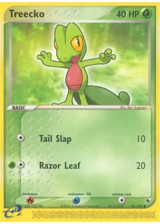 Treecko #76/109 — EX Rubino & Zaffiro