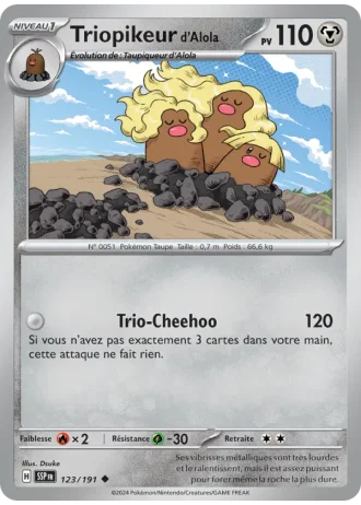 Triopikeur d'Alola #123 — Étincelles Déferlantes