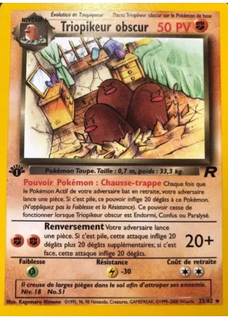 Triopikeur obscur (première édition) #23/82 — Team Rocket (1ère Édition)