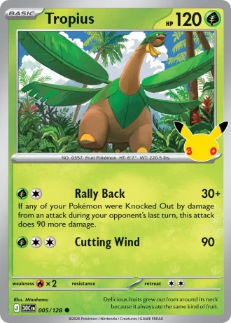 Tropius #005/128 — 30th Celebration